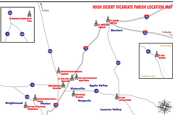 High Desert Vicariate Map