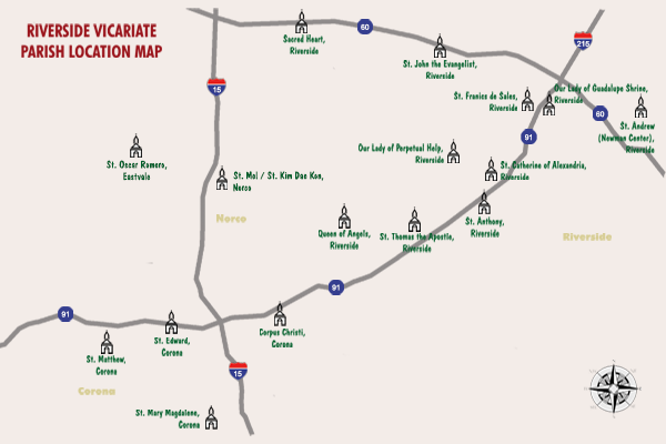 Riverside Vicariate Map