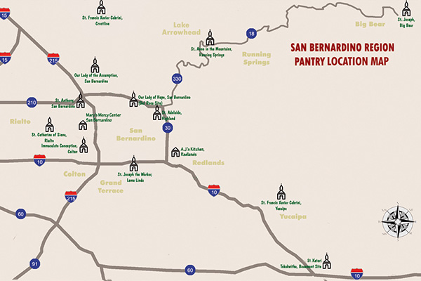 San Bernardino Vicariate Map